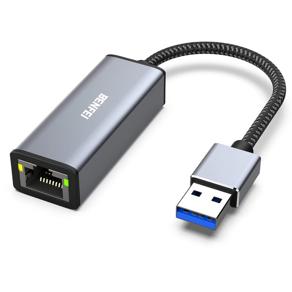 BENFEI USB 3.0 to Gigabit Ethernet Adapter, Compatible for MacBook, Surface Pro, PC with Windows 11/10/8/7, XP, Vista,
