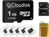 Pack of 5 Micro SD Card 1GB Flash Memory Card C4 with SD Adapter, Card Reader