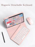 Keyboard Case for iPad Air 11 inch - Detachable Bluetooth Mouse, Candy Color Round Key for iPad Air 4/5, Purple