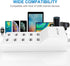 QIONMAR USB Wall Charger, 10-Ports Power Hub Strip, Smart Plug Charging Dock Compatible with iPhone 15, Galaxy S