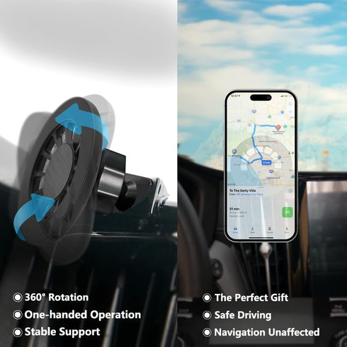 Zchan XC60 2018-2025 360Rotation Car Phone Holder Mount for Volvo Car Accessories Car Mount for Car Phone Holder
