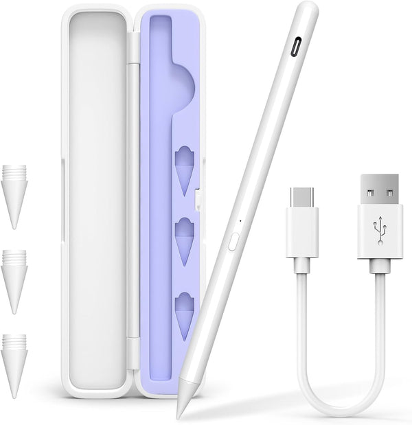 Stylus Pen for iPad, Fast Charging & Palm Rejection, Compatible with 2018-2023 Apple iPad Pro, White