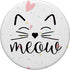 Meow Cute Cat Face Funny Quote for Cat Fans PopSockets Standard PopGrip.