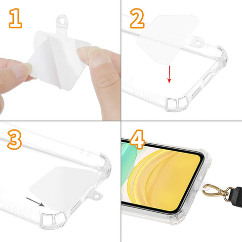 SHANSHUI Phone Tether Tab, 2PCS Universal Cell Phone Lanyard Tether Pad for All Smartphones