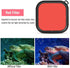 Waterproof Diving Lens Filter for GoPro 8 with Hanging Strap, Red Filter