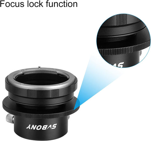 SVBONY SV149 Camera Lens Adapter for Nikon AF Cameras to 1.25 inch Eyepiece M42 CCD Adapter for Photography