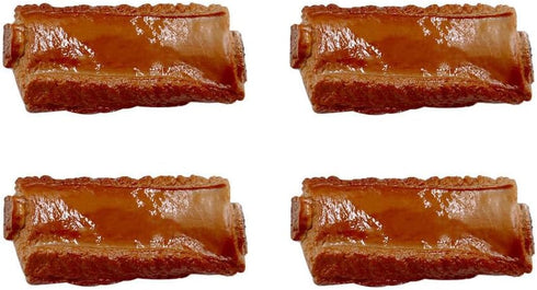Housoutil Simulation Braised Pork Chops Food Model 3 Pieces Realistic Fake Ribs