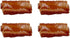 Housoutil Simulation Braised Pork Chops Food Model 3 Pieces Realistic Fake Ribs