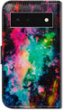 Colorful Universe Sky Leather Flip Phone Case Wallet Cover with Card Slot Holder Kickstand for Google Pixel 6