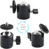 EXMAX 360 Degree Aluminum Alloy Body Rotating Swivel Mini Tripod Ball Head with 1/4" Screw Thread Base Mount for DSLR