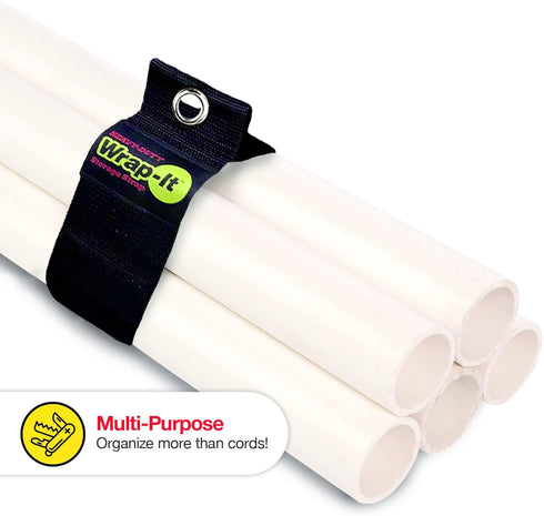 Heavy-Duty Wrap-It Storage Straps, 22" (2 Pack), Hook and Loop Organizer for Cords, Cables, Hoses, Garage, Home, RV