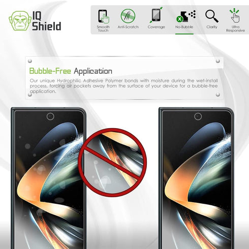Samsung Galaxy Z Fold 4 IQShield Screen Protector (2-Pack) - Anti-Bubble Clear TPU Film for Ultimate Protection.