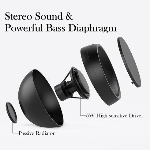 USB Computer Speaker for Laptop, PC, External Speakers for Desktop Computer, Crystal Clear Sound, Rich Bass, Loud Volume, Direct Control, Plug-N-Play (Black)