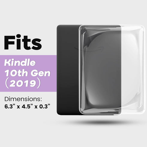 Strapsicle Clear Case for Kindle 10th Generation (2019), Transparent Silicone Protector Cover for Enhanced Protection