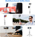 PHOPIK 35" Recording/Selfies/Insta360 x5White Magnetic Selfie Stick Phone Tripod, Extendable Phone Tripod with Cold