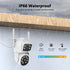 OOSSXX Dual Lens Security Cameras Outdoor System, Wireless WiFi PTZ Camera, 2-Way Audio, Color Night Vision