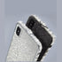 Fusicase for iPhone XR Diamond Case - Glitter Sticker Bling Rhinestone Crystal Metal Bumper Frame, Silver