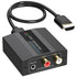 HDMI ARC Adapter 4K60Hz HDMI ARC Audio Extractor with 3.5mm and L
