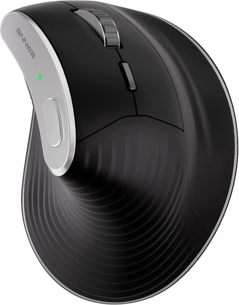 Wireless Vertical Ergonomic Mouse, Multi-Device Bluetooth + 2.4G Connection, 4 Adjustable DPI for PC, Laptop, Black