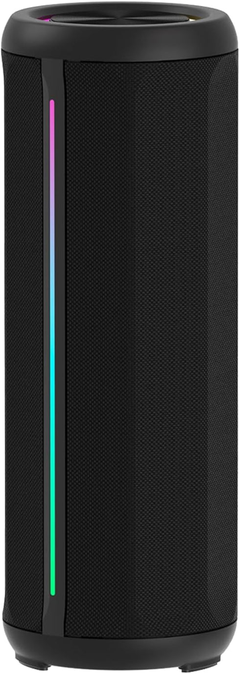 CofunKool Portable Speaker with RGB Lights, 16W Clear Stereo Loud Sound, AUX Input