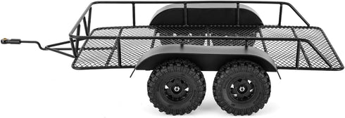 1/18 TRX4M K10 F150, 543g/each INJORA RC Trailer for Hauling Behind Car - Metal Hitch Mount Trailer for RC Crawler