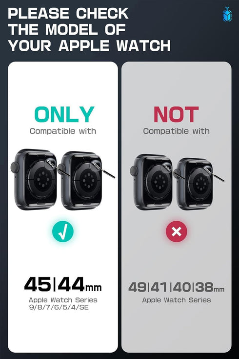 SUPCASE Rugged Case for Apple Watch 9/8/7/6/SE/5/4 45/44mm with Band, Anti-Scratch Bumper Protector, Adjustable Strap,
