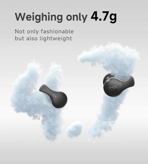 King Lucky i21 Open Ear Clip On Earbuds, Wireless Bluetooth Headphones with Mic, Noise Cancelling, Waterproof IPX4,