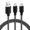 Micro USB Cable 2 FT (2-Pack) Fast Charging & Sync Android Charger, USB 2.0 A to Micro B 5-Pin Cord for Samsung and More