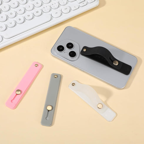 WLLHYF Smartphones(4) Phone Loop Finger Holder, Silicone Phone Grip Phones Fingers Strap Stand Universal Portable