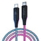 Statik Light Up Charger Cable - GloBright Braided LED Charging Cable, Glowing Super Fast Charging 100W Light Up Cable,