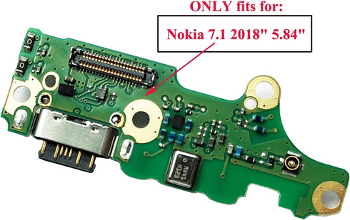 for Nokia 7.1 2018" USB Charger Charging Port Dock Connector Board Replacement Flex Cable for Nokia 7.1 2018" 5.84"