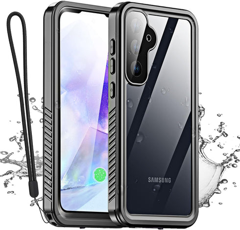 AICase Waterproof Case for Samsung Galaxy A55, Clear Built-in Screen Protector, IP68 Certified Full Body Protection