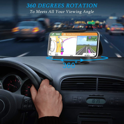 JOYEKY 360 Cell Phone Holder for Car, Vertical Horizontal Car Phone Mount with Rotate Dashboard Cradle Compatible