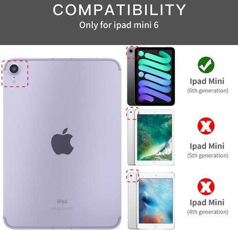 AICase Waterproof Case Cover for iPad Mini 6 2021 (6th Generation) 8.3 Inch, Dustproof, Shockproof with Lanyard