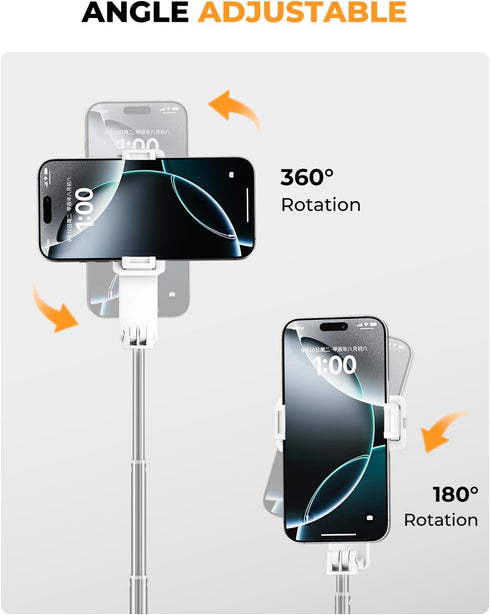 SupeDesk Selfie Stick for iPhone, Selfie Stick Tripod with Wireless Remote, Foldable & Portable Phone Tripod Stand