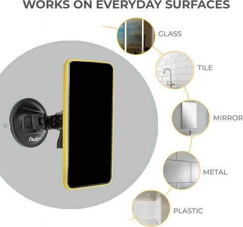 hula+ Magnet Phone Holder - Reusable Stand for Shower Mirror Kitchen Window & Bathroom, Compatible with All Phones