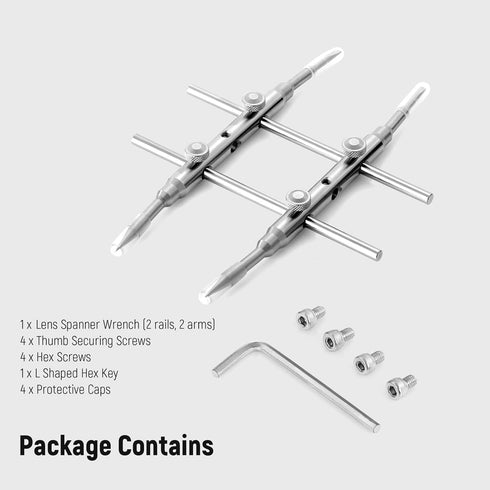 NEEWER Stainless Steel Lens Spanner Wrench, Professional Curved Double Sided Lens Removal Tool for DSLR Camera Lens