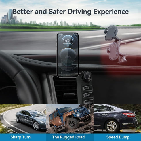 Car Phone Holder for Toyota Highlander 2014-2019, Strong Magnetic Vent Mount, 360° Adjustable Stand for All Smartphones