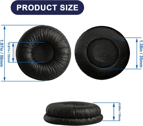 Ear Cushions for Plantronics Headset Replacement, Compatible with HW251N HW261N HW510 HW520 Blackwire (4 Pack)
