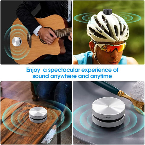 Mini Speaker, 2 Packs Wireless BT Speaker, Bone Conduction Speakers, Portable Loud Stereo Sound, Built-in Mic for Home,