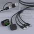 4 in 2 iWatch Charger Cable for Apple Watch/iPhone/Airpods, 3M Multi Charging Cable Travel Watch Charger Cord