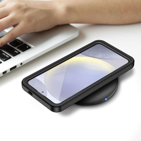 Lanhiem Magnetic Case for Samsung Galaxy S24, IP68 Waterproof Dustproof Rugged Full Body Cover with Screen Protector