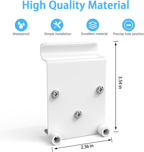 Vinyl Siding Clips Mount Bracket for Eufy SoloCam S340 Solar Security Outdoor Camera (1 Pack, White)