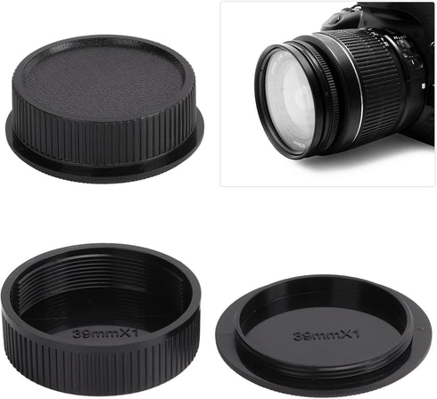 YYOYY 3 Pairs Rear Lens Cover and Camera Body Front - M39 Front Rear Lens, Dust Proof and Scratch Proof