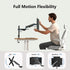 17 32 inch 22lbs, 75x75mm 100x100mm,Pneumatic suptek Single Monitor Arm for Desk Mount Stand,Adjustable Monitor Arm