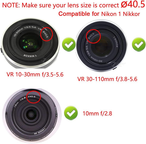 40.5mm Lens Cap for Sony Alpha A6600 A6500 A6400 A6300 Camera Kit E PZ 16-50mm f/3.5-5.6 Lens (2 Packs)