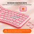 MEETION New Ergonomic Bluetooth Foldable Keyboard, Split Compact Portable Wireless Keyboard for Business Travel