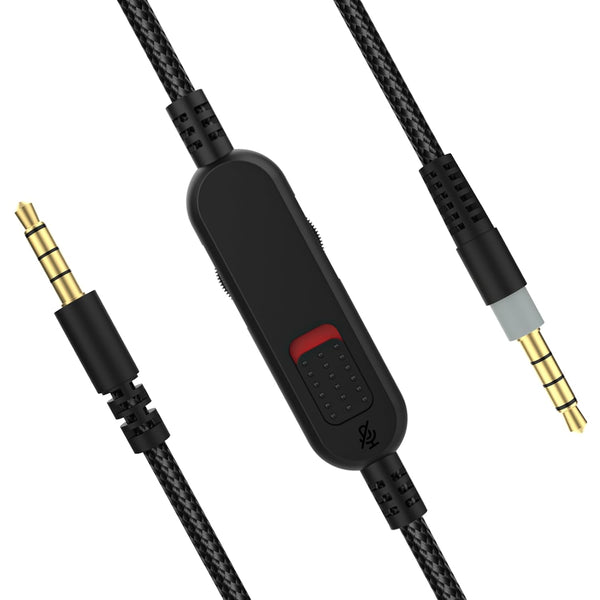 Cloud Alpha Cable with Mute & Volume Controls, Compatible with Hyperx Cloud Mix and Logitech Gaming Headsets, 6.6ft