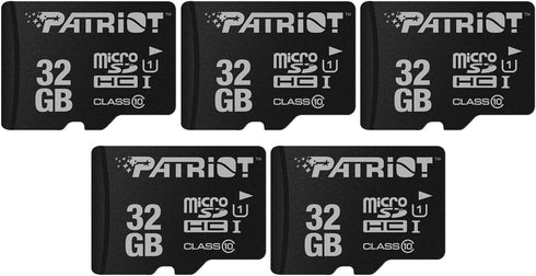 Patriot Memory LX Series Micro SD Flash Memory Card 32GB - Pack of 5
