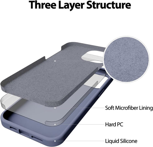 GOOSPERY Liquid Silicone Case for iPhone 12 Pro Max (6.7 inches), Silky-Soft Touch, Shockproof Cover with Microfiber